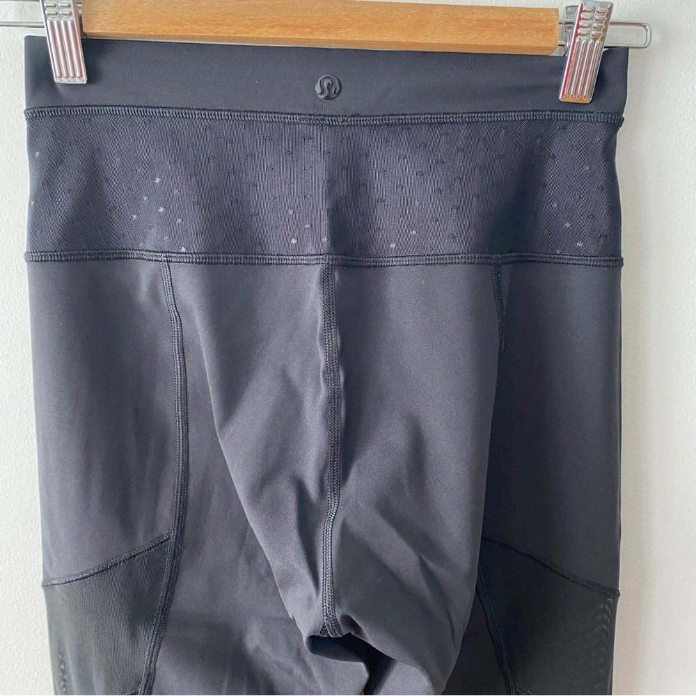 Lululemon Just Breathe Pant mesh leggings in black size 6 - Picture 13 of 17